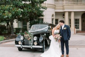 Houston wedding limousine with stylish and comfortable ride for couples