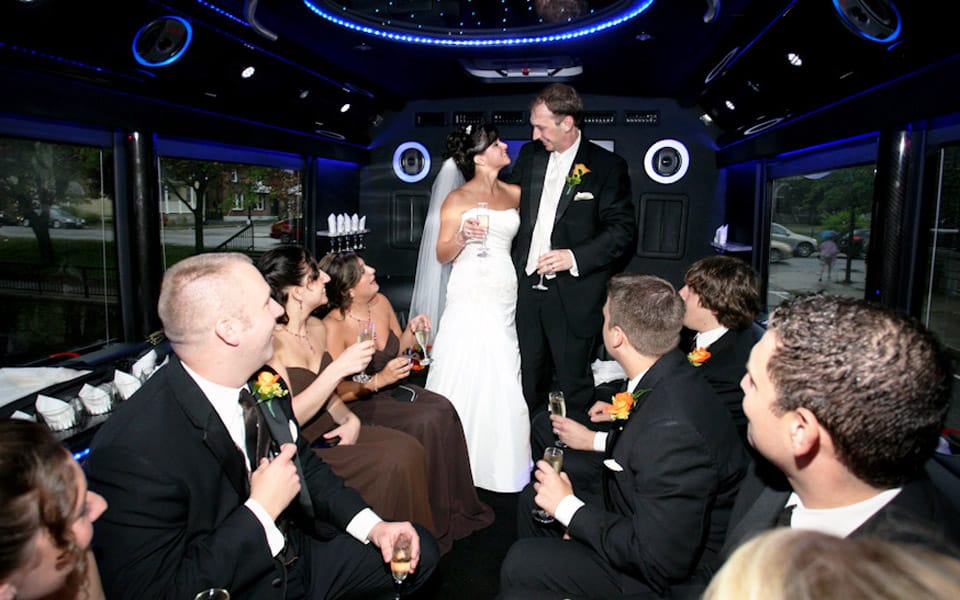 Professional wedding day limo and car service Houston for bride and groom