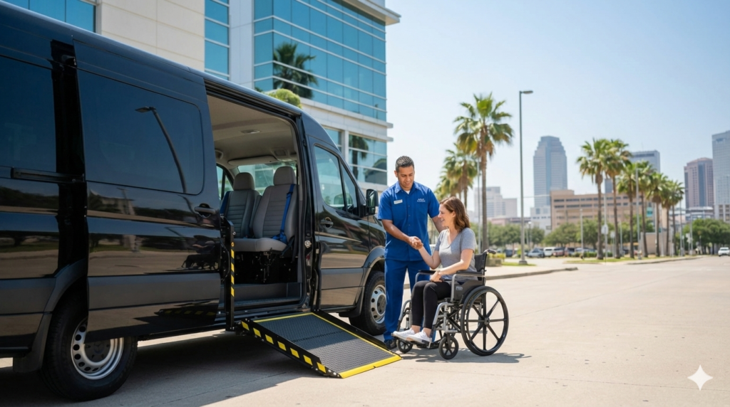 Richmond TX wheelchair transportation for medical appointments and hospital visits