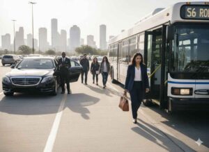 Alternative transportation options in Houston including Park and Ride bus and chauffeur service houston