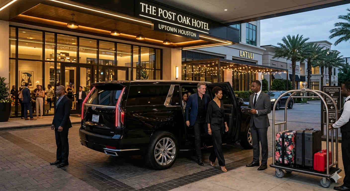 Houston airport transfer with professional chauffeur for corporate relocation clients