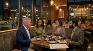 Upscale dining atmosphere at Latuli restaurant in Memorial Houston
